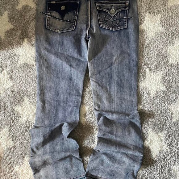 Women's Navy and Blue Jeans - Picture 2 of 4